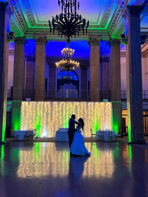 Green and blue wedding Aurora Borealis Wedding Theme, Green And Royal Blue Wedding, Northern Lights Wedding, Aurora Borealis Wedding, Winter Ball, The Last Dance, Wedding Green, Prom Theme, Lights Wedding