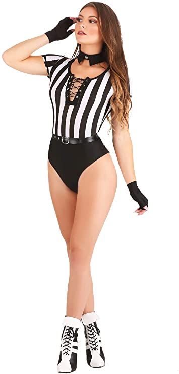 Amazon.com: Women's Sexy Ref Bodysuit Costume Medium Black, White: Clothing, Shoes & Jewelry Referee Costume Womens, Referee Costume, Whistle Blower, Fun Costumes, Social Norms, Sports Costume, Bodysuit Costume, Street Clothes, White Clothing