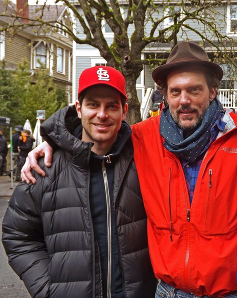 David Giuntoli and Silas Weir Mitchell on a Grimm set Grimm Wesen, Grimm Cast, Silas Weir Mitchell, Grimm Series, Claire Coffee, Grimm Tv Series, Nick Burkhardt, Grimm Tv Show, David Giuntoli