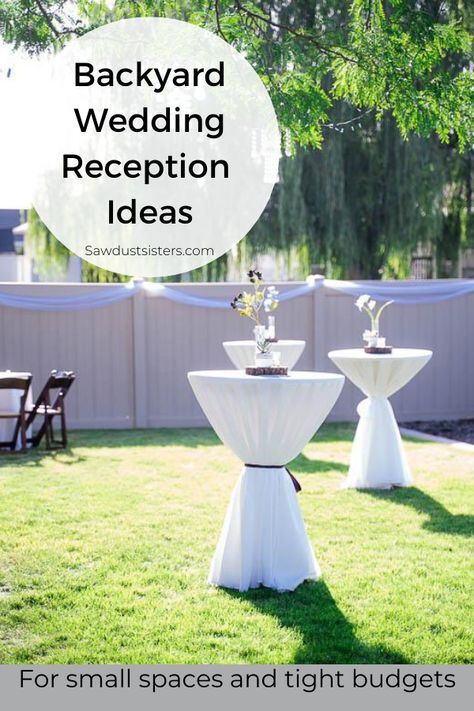 With a little creativity and planning, you can create a backyard venue that is the talk of the neighborhood. Click for a few classy, budget-friendly, outside wedding ideas that are easy to implement in your own outdoor space. Outdoor Wedding Cheap, Patio Decorating Ideas For Wedding, Fence Decorations For Wedding, Diy Backyard Wedding Reception On A Budget, Outdoor Wedding Reception Set Up, Outdoor Yard Wedding Ideas, Driveway Wedding Reception, Fence Decor For Wedding, Small Backyard Wedding Setup