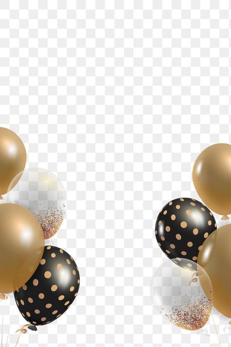 Baloon Garland, Happy Birthday Logo, Balloon Png, Golden Birthday Parties, Baby Food Jar Crafts, Birthday Background Design, Photoshop Png, Black And Gold Balloons, Halloween Party Balloons