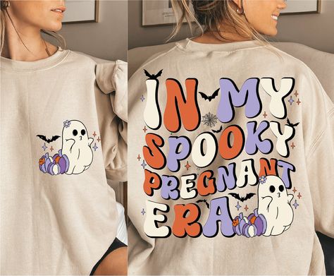 Halloween Pregnancy Announcement Costume, Halloween Pregnancy Shirt, Halloween Pregnancy Announcement, Pregnant Halloween, Baby Room Themes, Third Baby, Cute Lazy Outfits, Pregnancy Shirts, Second Baby