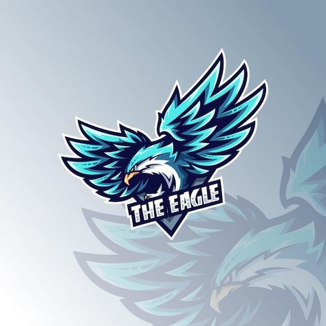 Blue Eagle Aesthetic, Eagle Mascot Logo, Blue Eagle Logo, Cricket Logo Design, Logo Phoenix, Falcon Hawk, Cricket Logo, Eagle Artwork, Bus Skin Design