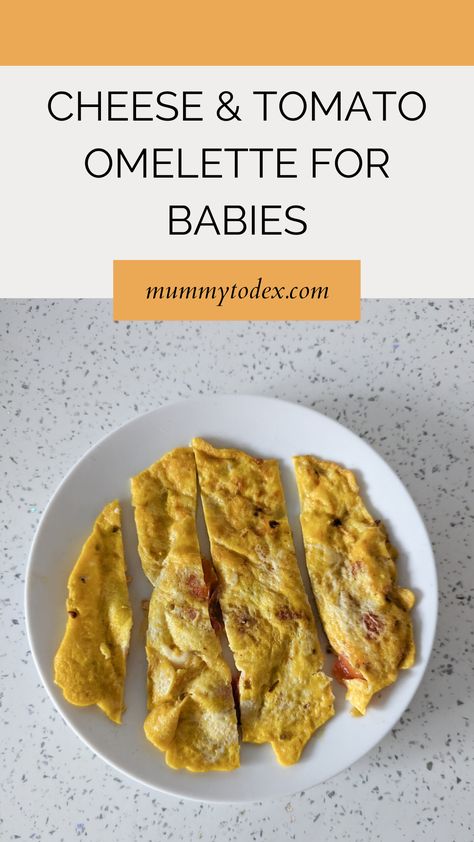 Tomato Omelette Recipe, Tomato Omelette, Recipe For Baby, Baby Recipe, Baby Breakfast, Ham Potato, Baby Tomatoes, Cheese Tomato, Omelette Recipe