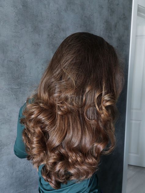 Blow out hair Blow Out Hair, Curled Hair, Curls For Long Hair, Random Items, Blowout Hair, Blow Out, Wedding Hair And Makeup, Shoulder Length Hair, Long Curly