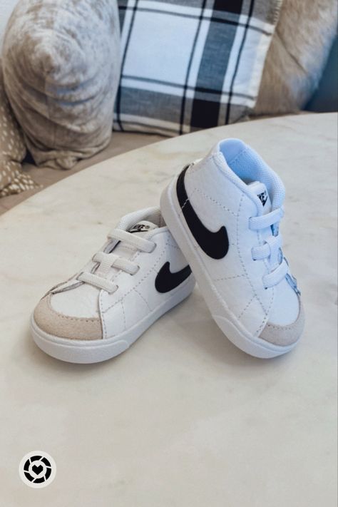 Nike Crib Shoes - Comes in Pink too! ✨ baby shoes, crib booties, Nike, neutral baby clothes, neutral baby shoes Follow my shop @LifeOnRasorDrive on the @shop.LTK app to shop this post and get my exclusive app-only content! #liketkit #LTKkids #LTKshoecrush #LTKbaby @shop.ltk https://liketk.it/3wuRZ Baby Shoes Aesthetic, Nike 77 Blazer, Baby Shoe Collection, Nike 77, Blazer Mids, Old Nikes, Aesthetic Baby, Newborn Shoes, Nike Boots