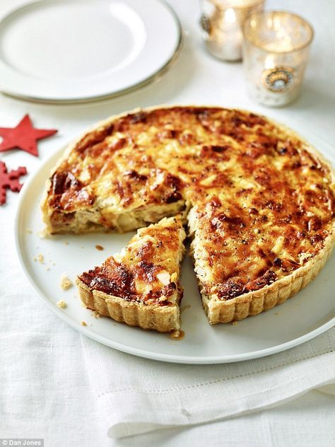 Turkey Flan with Leeks and Cheese - get recipe here: http://www.dailymail.co.uk/femail/food/article-3994000/Delia-s-Classic-Christmas-Festive-delights-Boxing-Day-buffet-Britain-s-favourite-cook.html Xmas Buffet Food Ideas, Xmas Canapes, Delia Smith Recipes, Christmas Buffet Food, Christmas Party Food Buffet, Christmas Brunch Buffet, Boxing Day Buffet, Christmas Day Food, Christmas Buffet Ideas