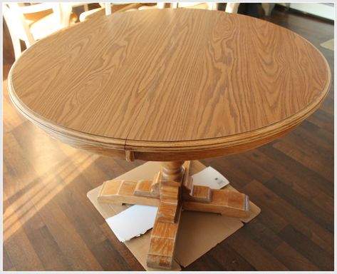 Painting Laminate Table, Table And Chairs Makeover, Painted Dining Room Table, Hutch Redo, Painted Table Tops, Cabin Table, Refinished Table, Paint Table, Painting Laminate Furniture