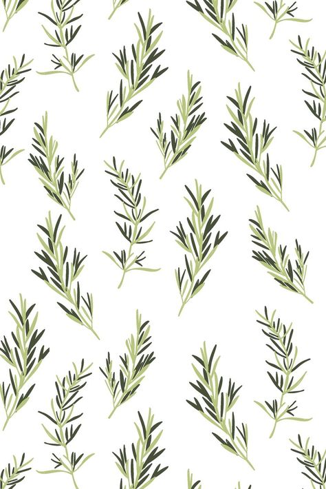 Rosemary Wallpaper, Herb Background, Rosemary Illustration, Barbie Moodboard, Herbs Wallpaper, Esthetician Content, Floral Illustration Vintage, Herbs Illustration, Rosemary Herb