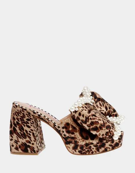 Step into bold prints with our satin embellished platform sandal. These heels feature a stable block heel with playful prints topped off with an oversized bow to add a touch of feminine flair to your look. #betseyjohnson #AD Leopard Wedding, Stable Block, Leopard Print Shoes, Animal Print Shoes, Fancy Shoes, Girly Shoes, Block Heel Sandals, Shoe Inspo, Shoe Closet