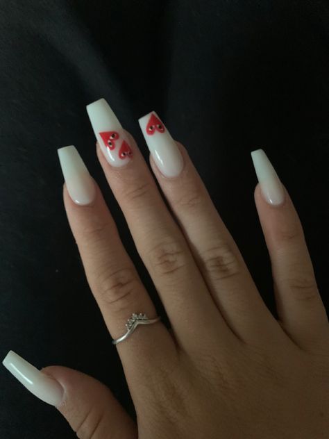 Acrylic Nails Coffin Heart Design, Simple But Extra Nails, Valentine’s Nails Pink, Chloe Kardashian Nails, Nail Inspo Acrylic Coffin, Kim K Nails, Nail Inspo Heart, Winter Nails Gel, Quick Nail Art