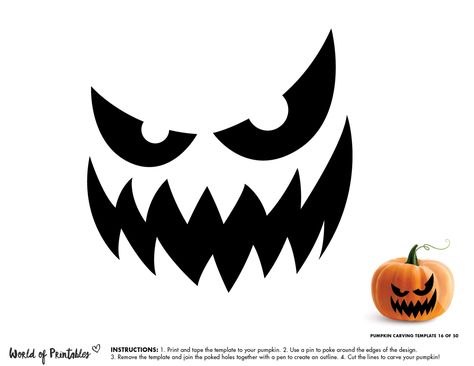 Pumpkin Stencils Free Templates Easy, Spooky Pumpkin Carving Ideas Easy, Evil Pumpkin Carving, Punkin Stencils, Easy Pumpkin Carving Stencils, Pumpkin Carving Templates Printable, Printable Pumpkin Patterns, English Wardrobe, Pumpkin Face Templates