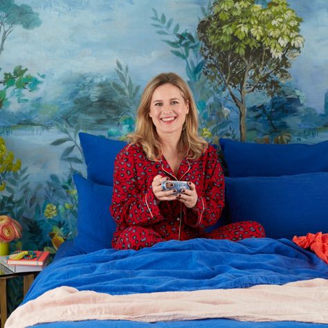 New range of bedlinen launched by interior designer and judge of the graet interior design challenge Sophie Robinson Yellow Headboard, King Size Divan Bed, Small Double Bed Frames, Sophie Robinson, Gorgeous Bed, Sophisticated Bedroom, Ottoman Storage Bed, Mattress Buying, Single Bed Frame