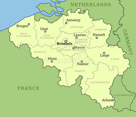 Map of Belgium. Belgium map with administrative division into provinces. Brussel #Sponsored , #affiliate, #sponsored, #Belgium, #provinces, #Brussel, #map Belgium Map, Maps Aesthetic, Ghent Belgium, Photo Maps, In Aesthetic, Capital City, Infographic Design, Brussels, Division