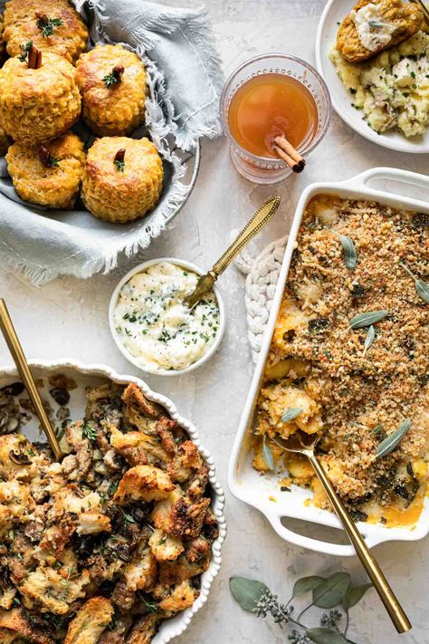 Sidesgiving: A Celebration of Thanksgiving SIde Dishes - PWWB Stuffing With Sausage, Sourdough Stuffing, Best Thanksgiving Side Dishes, Modern Thanksgiving, Chicken Easy, Short Rib, Marinade Recipes, Barbecue Chicken, Thanksgiving Sides