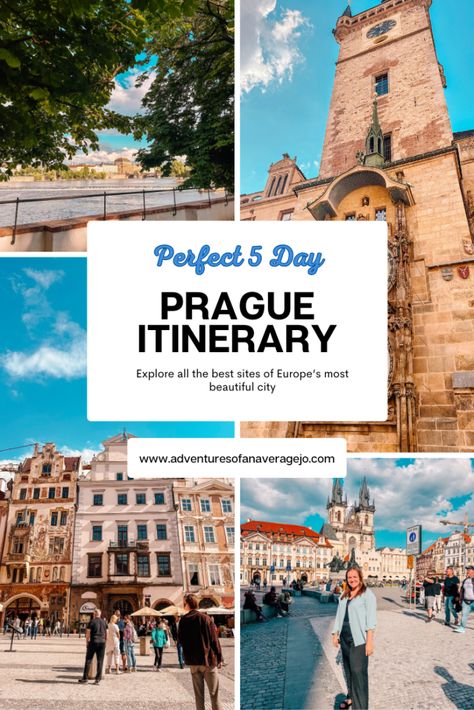 The Perfect 5 Day Prague Itinerary - Adventures of An Average Jo Prague Itinerary, Prague Christmas, Plan A Vacation, History Architecture, Pin Template, Europe Itineraries, Prague Castle, Perfect Itinerary, Cities In Europe