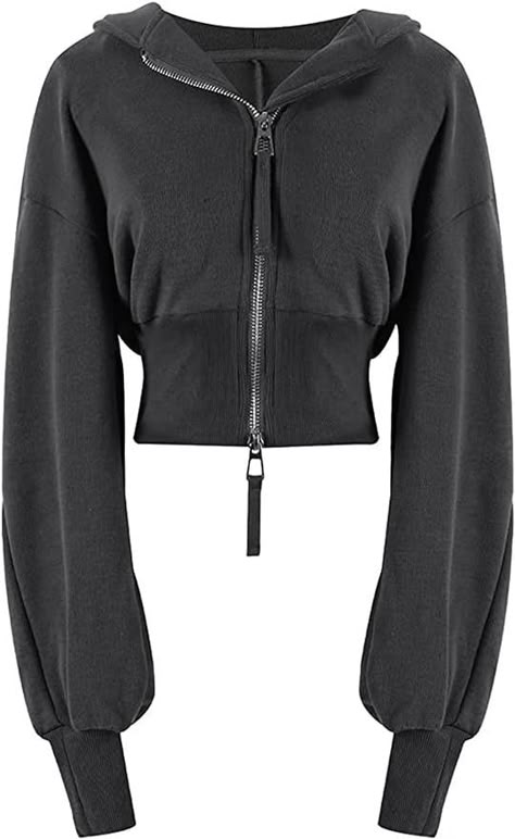 Wyeysyt Crop Hoodie Women Zip Up Casual Fall Jacket Top Long Sleeve Hooded Y2K Workout Sweatshirt | Amazon (US) Cropped Zip Up Hoodie, Fall Winter Jacket, Long Sleeve Workout, Cropped Zip Up, Dr Wardrobe, Hoodie Women, Hoodie Outfit, Fashion Hoodies, Crop Sweatshirt