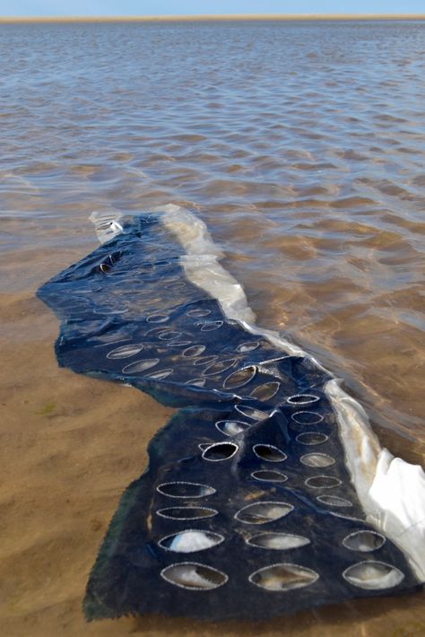 The Sluice Creek Cloths | debbie lyddon Debbie Lyddon, Alice Fox, Norfolk Coast, Dry Sand, Watercolor Books, Textile Sculpture, Visual Memory, Sea Wall, Sea Art