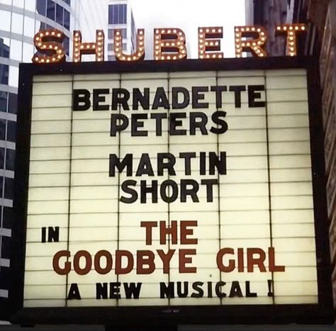 Theater Marquee Sign, Broadway Sign, Theatre Academia, Marquee Theater, Theatre Marquee, Theatre Sign, Bernadette Peters, Musical Theatre Broadway, Martin Short