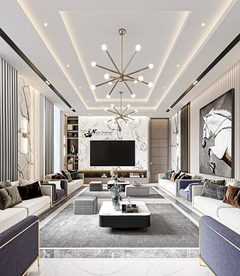 MEN MAJLES on Behance Luxury Ceiling Design, New Ceiling Design, Fall Ceiling, Interior Ceiling Design, House Ceiling, Pop Ceiling, House Ceiling Design, Interior Ceiling, Ceiling Design Living Room