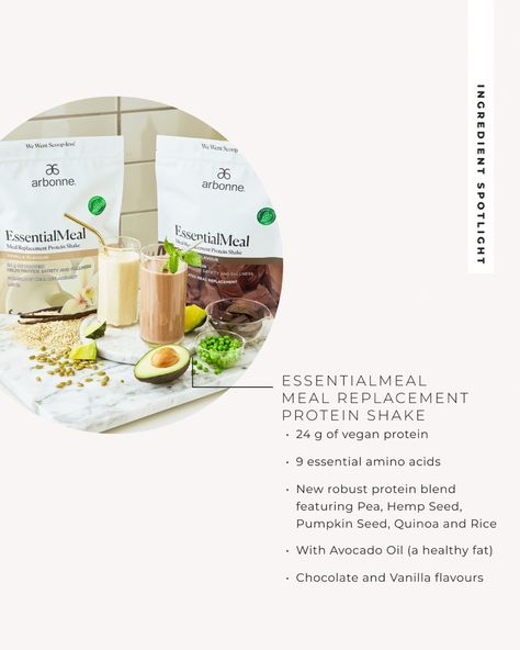 Arbonne Essential Meal Protein, Arbonne Essential Meal, Arbonne Meal Replacement Shakes, Arbonne Protein, Arbonne Nutrition, Vanilla Shake, Insta Ideas, Meal Replacement Shakes, Arbonne