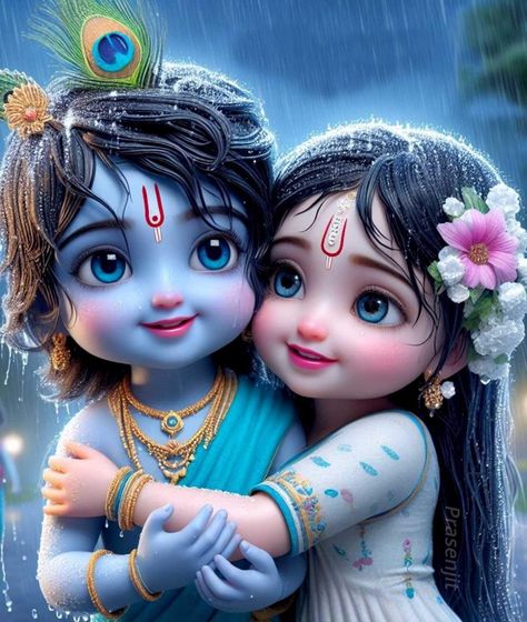 Radha Krishna Art Beautiful, Baby Radha Krishna Images, Crochet Wallpaper, Recipe Wallpaper, Little Kanha Ji Images, Disney Character Drawing, Cartoon Love Photo, Aesthetic Shorts, Little Krishna