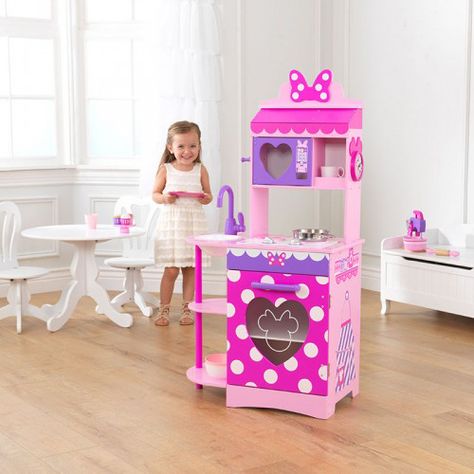 Minnie Mouse Playhouse, Playset Diy, Baby Doll Diaper Bag, Minnie Mouse Kitchen, Grape Jelly Meatballs, Pastry Kitchen, Minnie Mouse Toys, Kitchen Playset, Toddler Kitchen