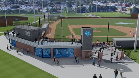 Sports Facility Architecture, Sports Facility, Stadium Architecture, Donor Wall, Stadium Lighting, Ncaa Championship, Batting Cages, Baseball Training, College Baseball