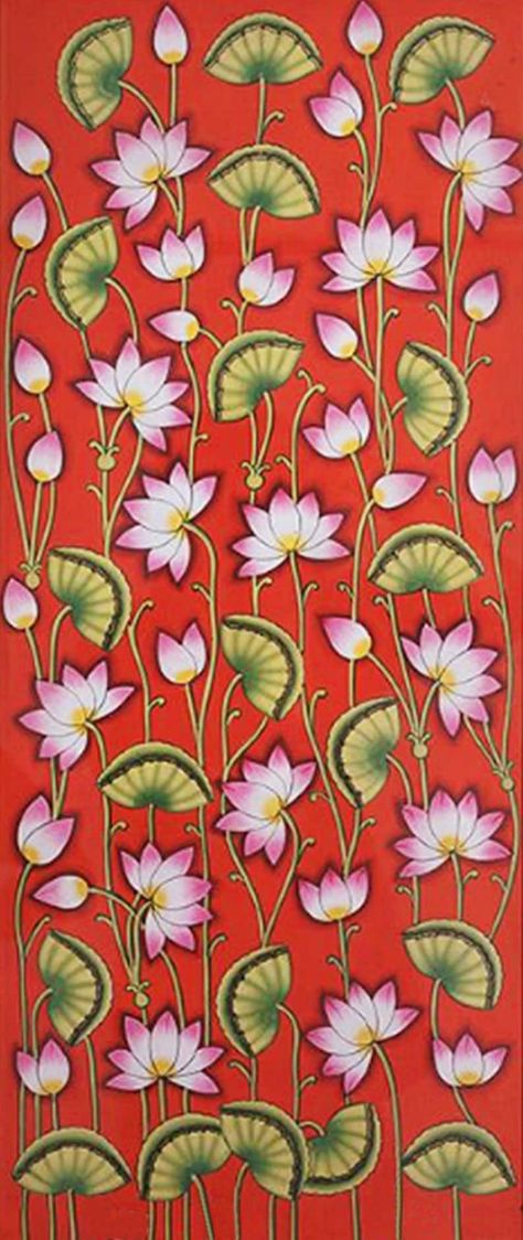 Buy Lotus Pond Pichwai Painting Wall Decor Kamal Talai Handmade Floral Design Natural Stone Color on Cloth, Home Decor, Wall Decor Online in India - Etsy Kamal Talai, Pichwai Painting, Indian Wall Art, Lotus Pond, Pichwai Paintings, Painting Wall Decor, Art Decor Diy, Krishna Radha Painting, Krishna Painting