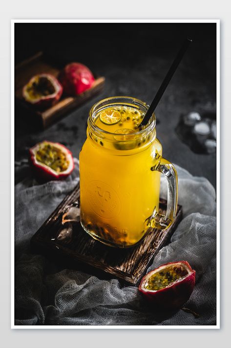 Passion Fruit Drink Food Photography Picture#pikbest#Photo#Food Juice Glass Photography, Juice Videography, Juice Wallpaper, Beverage Photography Ideas, Food Photography Fruit, Healthy Juice Drinks, Dark Food Photography, Food Art Photography, Drink Photo