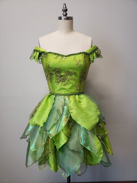 Tinker Fairy, Fairy Costume Diy, Tinkerbell Dress, Tinkerbell Costume, Tinker Bell Costume, Modesty Panel, Princess Cosplay, Fairy Dresses, Ballet Costumes