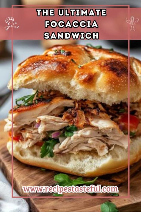 This sandwich combines the crunch of crispy focaccia, tender roast chicken, zesty lemon aioli, and a fresh herb salad with a hint of heat from Calabrian chili paste for an extra kick. Perfect for a hearty lunch or dinner! Focaccia Chicken Sandwich, Crispy Focaccia, Focaccia Sandwich, Fresh Herb Salad, Calabrian Chili Paste, Lemon Aioli, Calabrian Chili, Hearty Lunch, Chicken Sandwich Recipes