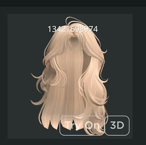 Hair Id Codes, Hair Codes For Berry Ave, Codes For Berry Ave, Messy Blonde Hair, Messy Wavy Hair, Cute Blonde Hair, Brown Hair Roblox, Hair Roblox, Hair Codes