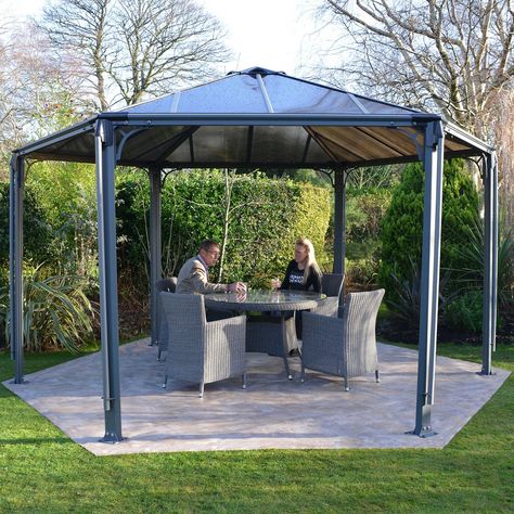 Built to Last Gazebos #shopthelook #SummerStyle #WeekendLook Pergola Diy, Cheap Pergola, Patio Pergola, Outdoor Lounge Area, Hardtop Gazebo, Pergola Design, Gazebo Canopy, Pergola Canopy, Wooden Pergola