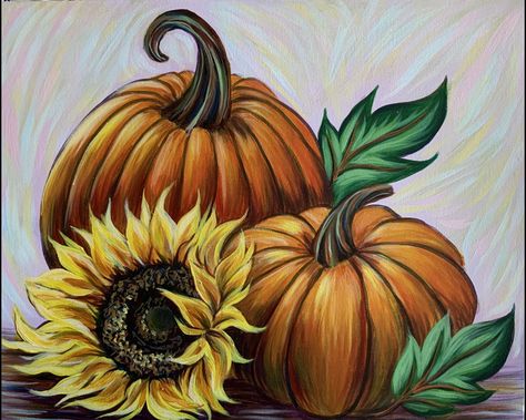 Pinots Palette, Fall Clip Art, Fall Canvas Painting, Pumpkin Pictures, Fall Canvas, Autumn Scenes, Pumpkin Art, Sunflower Painting, Paint And Sip