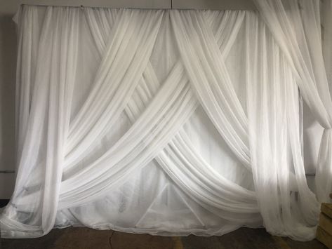 Drapery Party Decor, Drapes Backdrop Photoshoot, White Draping Backdrop, Event Drapery Ideas, Fabric Decor Wedding, Fabric Backdrop Photoshoot, Wedding Drapery Backdrop, Diamond Photoshoot, Draped Backdrop