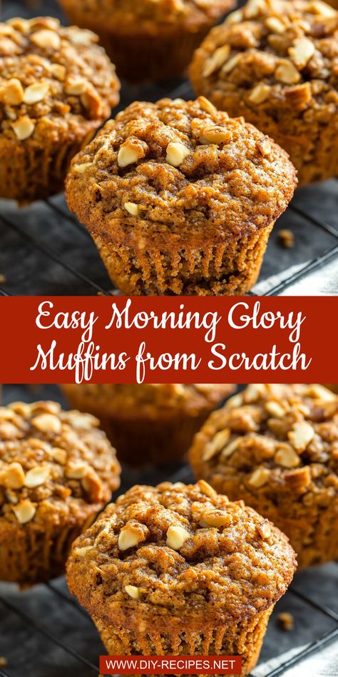 These Morning Glory Muffins are moist, flavorful, and loaded with wholesome ingredients like carrots, apples, and raisins. Perfect for breakfast or a snack! Today Show Recipes Mornings, Carrot Muffins Moist, Morning Muffins, Breakfast Muffins Healthy, Carrot Apple Muffins, Morning Glory Muffin, Whole Wheat Carrot Muffins, Healthy Morning Glory Muffin Recipes, Gluten Free Morning Glory Muffins Almond Flour