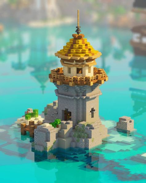 𝗣𝗶𝘅𝗲𝗹𝗯𝗶𝗲𝘀𝘁𝗲𝗿 on Instagram: “This tiny tower is part of our Minecraft map Pirate Bay. You can get it on the Minecraft Marketplace!🦜☠️🖤 —— Follow: @pixelbiesterofficial…” Small Pirate Ship Minecraft, Minecraft Pirate Village, Minecraft Medieval Dock, Docks Minecraft, Minecraft Dock House, Minecraft Pirate Builds, Minecraft Pier, Minecraft Island House, Minecraft Dock Design