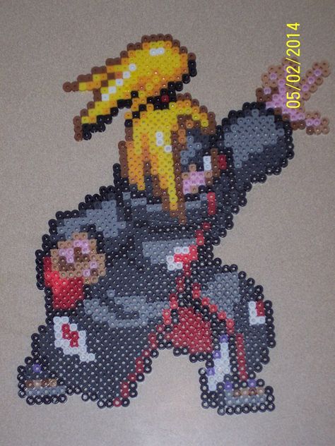 sound ninja naruto perler beads - Google Search Akatsuki Perler Beads, Naruto Perler Beads, Naruto Perler, Anime Perler, Hama Art, Pony Bead Projects, Easy Perler Bead Patterns, Melty Bead Patterns, Pearl Beads Pattern