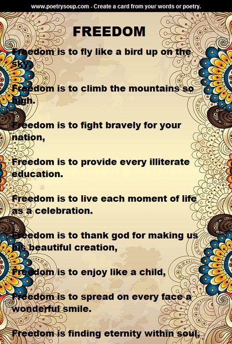 Freedom-Poem by Me Freedom Poems Poetry, Poetry On Freedom, Poem On Freedom Fighters In English, Poem On Freedom, Poems About Freedom, Soft Lilac Aesthetic Wallpaper, Lines On Independence Day, Freedom Poems, Good Habits For Kids