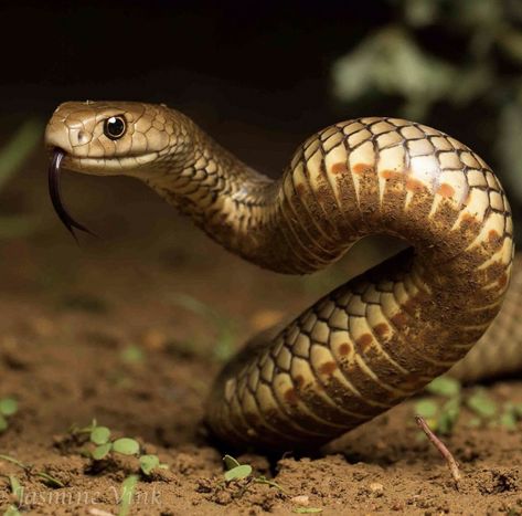 Snake Photos, Types Of Snake, Pretty Snakes, Colorful Snakes, Cobra Snake, Snake Venom, Cute Reptiles, Brown Snake, Cute Snake