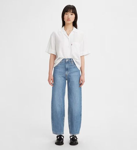 Balloon Leg Women's Jeans - Medium Wash | Levi's® US Balloon Jeans, Levis Women, Jeans Outfit, Denim Details, Relaxed Style, Latest Fashion Clothes, Jean Outfits, Jacket Outfits, Straight Jeans