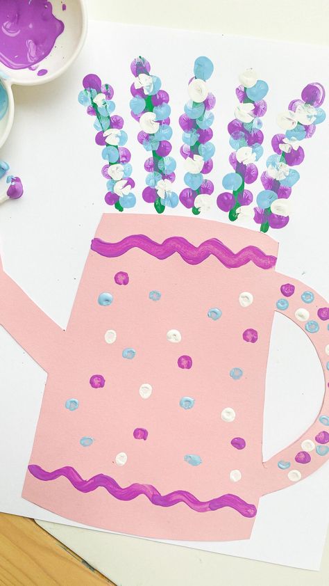 abcdeelearning on Instagram: Watering Can Craft 🌸 make this cute craft for spring! 🖍Draw and cut out a watering can and paste it to paper 🎨Paint stems out of the… Preschool Spring Crafts Easy, Watering Can Crafts For Toddlers, Watering Can Craft Preschool, Spring Arts And Crafts For Toddlers, Watering Can Template Free Printable, Watering Can Template, Watering Can Craft, Watering Can Art, Craft For Spring