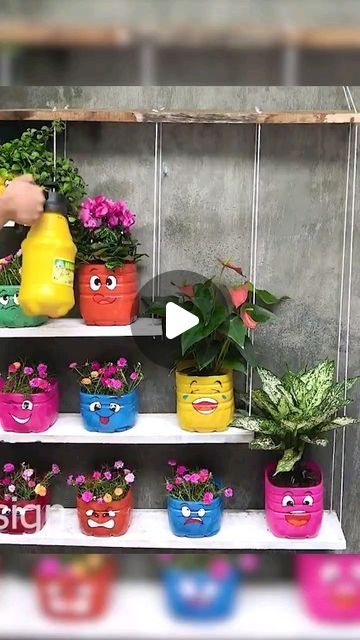 Homemade Flower Pots, Decorated Flower Pots, Garden Tools, Flower Pots, Link In Bio, Audio, Plants, Flowers, On Instagram