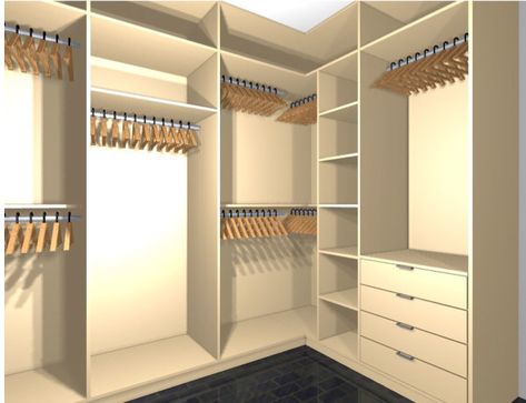 Walk in closet idea Master Closet Design, Walking Closet, Dream Closet Design, Hiasan Bilik Tidur, Walk In Closet Design, Closet Design Layout, Closet Renovation, Closet Layout, Wardrobe Room