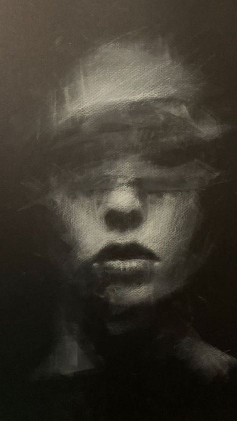 White Charcoal On Black Paper Portraits, White On Black Portrait Drawing, White Pastel On Black Paper, White On Black Charcoal Drawing, Black Charcoal Drawings, Black And White Chalk Art, Chalk And Charcoal Drawings, Simple Chalk Pastel Art, White Chalk Drawings Black Paper