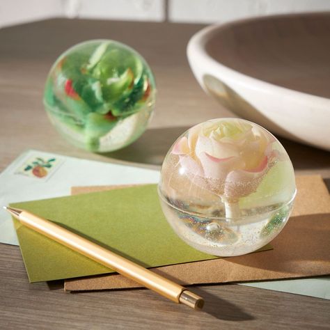 Faux Succulent Paperweight | Projects | Michaels Fine Art Projects, Resin Sphere, Project Steps, Diy Resin Projects, Floral Picks, Spring Projects, Faux Succulents, Project Photo, Resin Diy