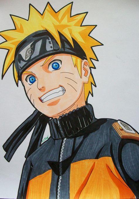 Digital Lineart, Naruto Drawings Easy, Anime Canvas Painting, Naruto Painting, Copic Multiliner, Copic Ciao, Doremon Cartoon, Naruto Sketch Drawing, Art Sketches Doodles