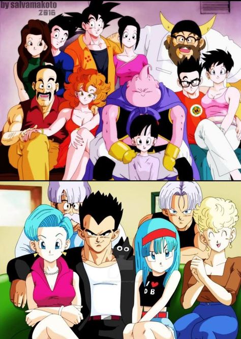 Goku Family, Vegeta Family, Doremi Magique, Dbz Funny, Vegeta And Bulma, Warrior Concept Art, Dragon Ball Super Artwork, Dragon Ball Art Goku, Dragon Ball Super Art