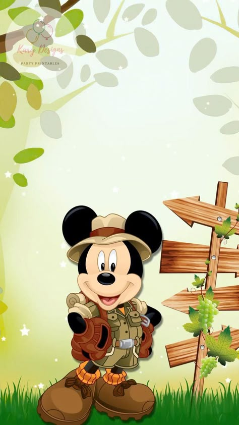 Mickey Mouse Digital Invitations, Safari Video Invitation, Safari Video, Mickey Safari Birthday, 1st Birthday Safari, Birthday Party Safari, Mickey Invitations, Mickey Mouse Birthday Invitations, Safari Invitations